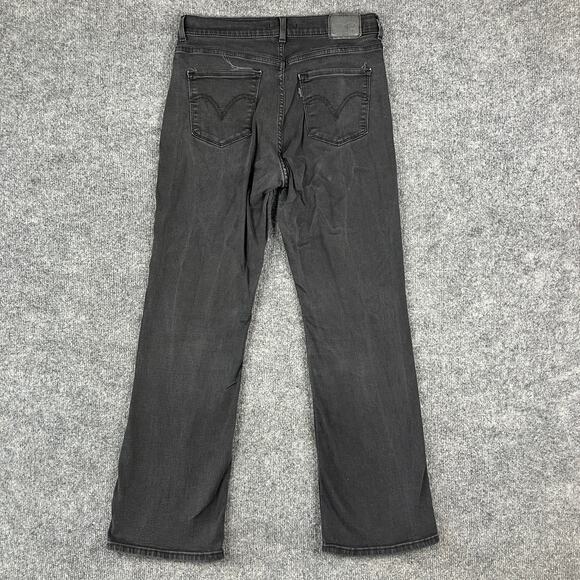 Levi's Womens Jeans 8 Black Classic Bootcut Stretch Denim Mid Rise Casua - Picture 8 of 10